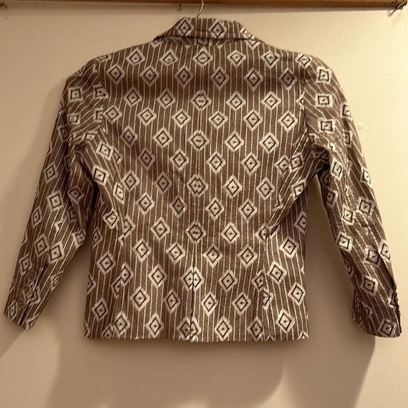 Express Ikat Print Embroided Blazer - Picture 3 of 5